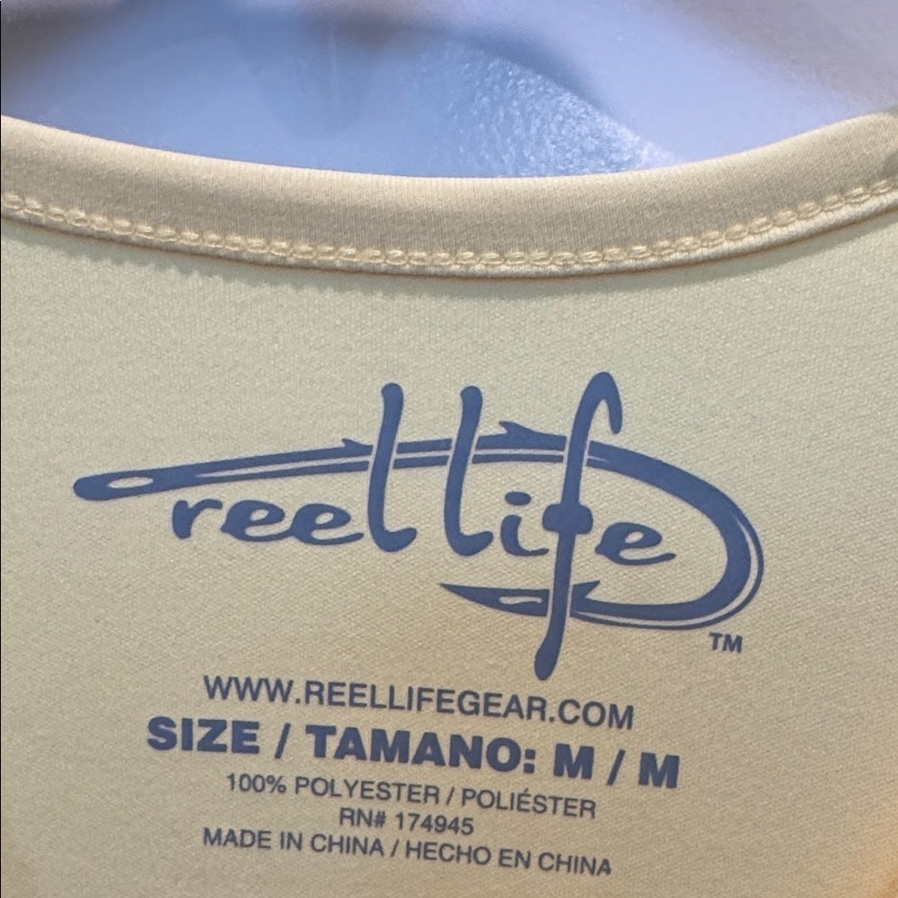 Reel Life Women's Yellow Long Sleeve Tee - Picture 2 of 4